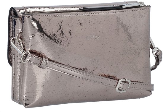 Gabor Sac à épaule bandoulière Sac de soirée Elissa Metallic Flap Bag Top Zip Metallic Grey Bronze