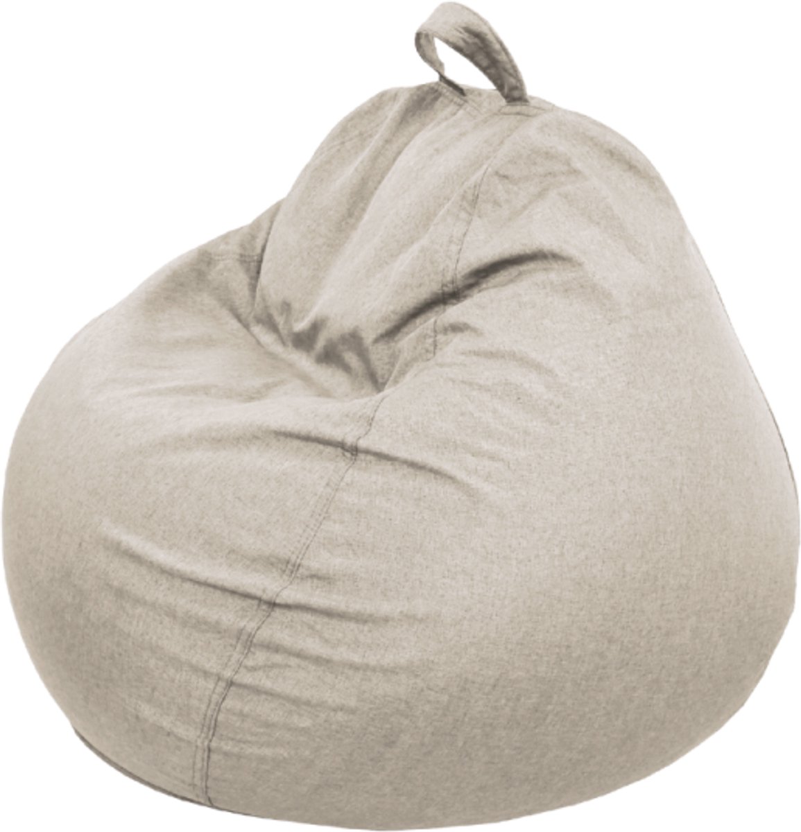 Bananair - Peervorm zitzak - Afneembare hoes - Volwassenen & Kinderen - Beige - 80 x 70 cm