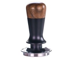 58 mm koffiestamper van walnoothout, espressostamper van roestvrij staal, constante druk, flexibele koffiehamer, barista-gereedschap