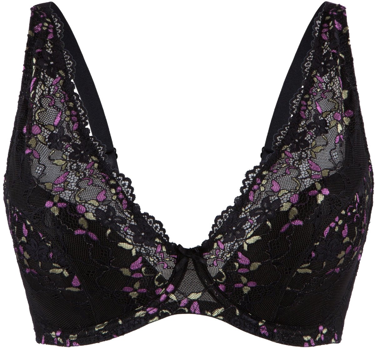 LingaDore DAILY Triangel plunge BH Zwart Multi