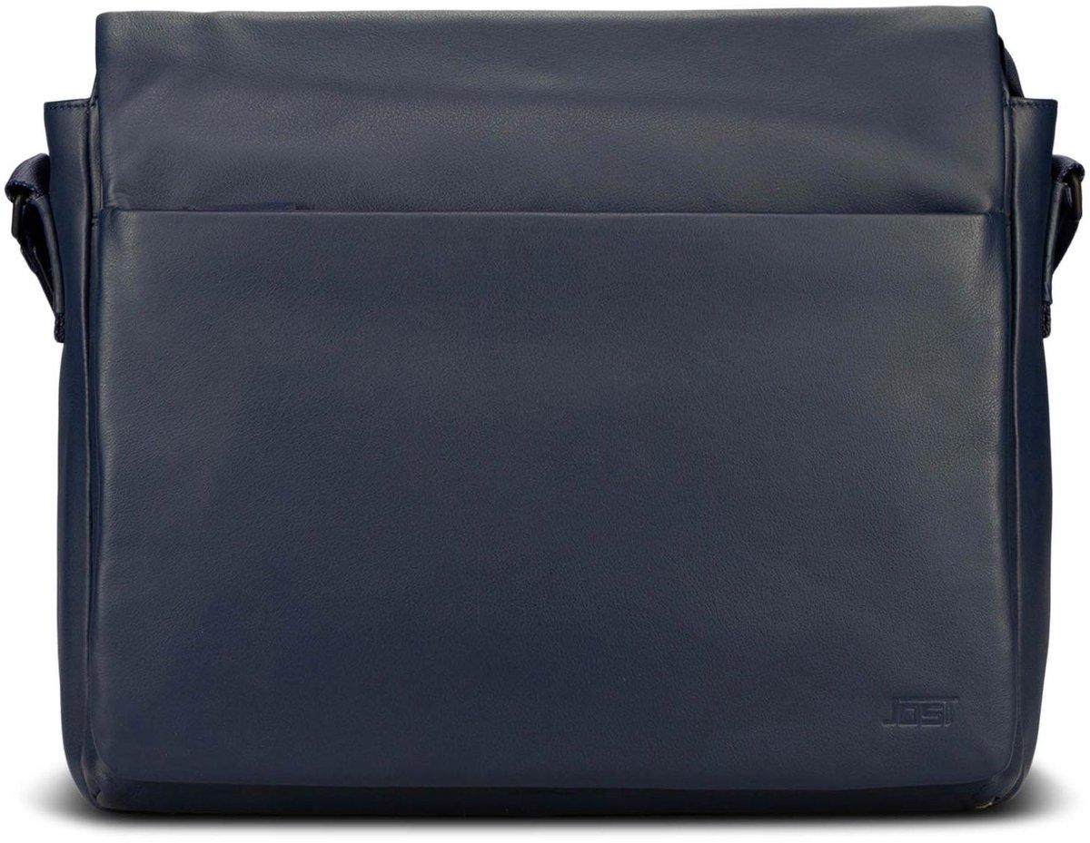 JOST business tas schoudertas met laptopvak Tromsoe Business Bag Blue donkerblauw