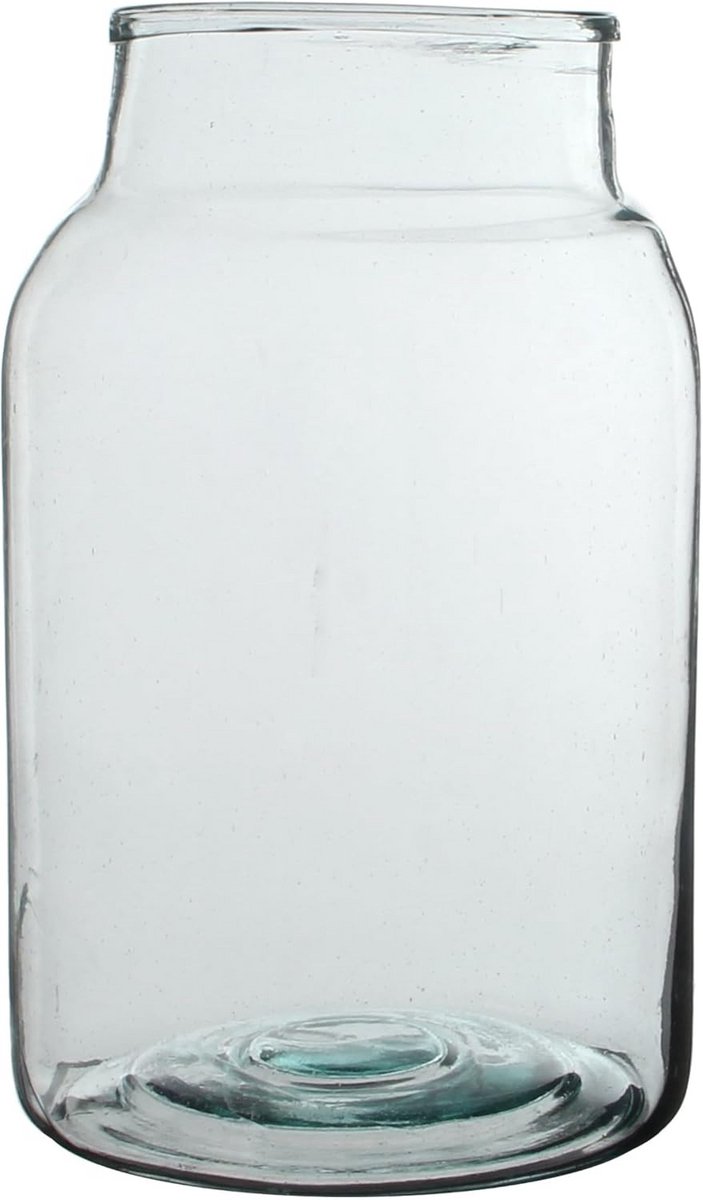 Terrariumvaas Gerecycled Glas - 35 cm hoog - 21 cm doorsnede - Transparant