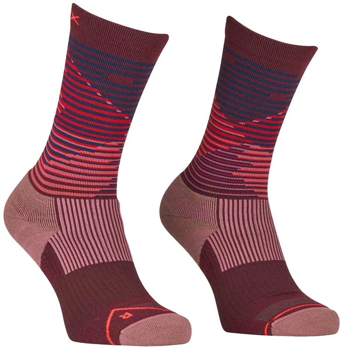 Ortovox All Mountain Mid Lange Sokken Rood EU 35-38 Vrouw