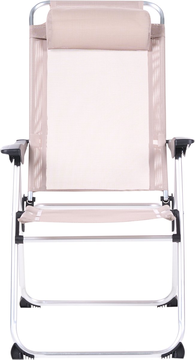 ASINE - Tuinstoel set van 2 - Beige - Aluminium — afbeelding 2