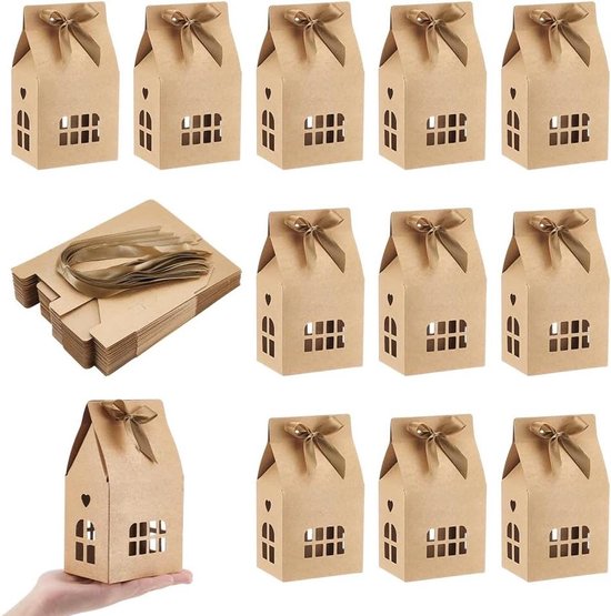 SHIPKEY 10 stuks witte kartonnen geschenkdozen met deksels