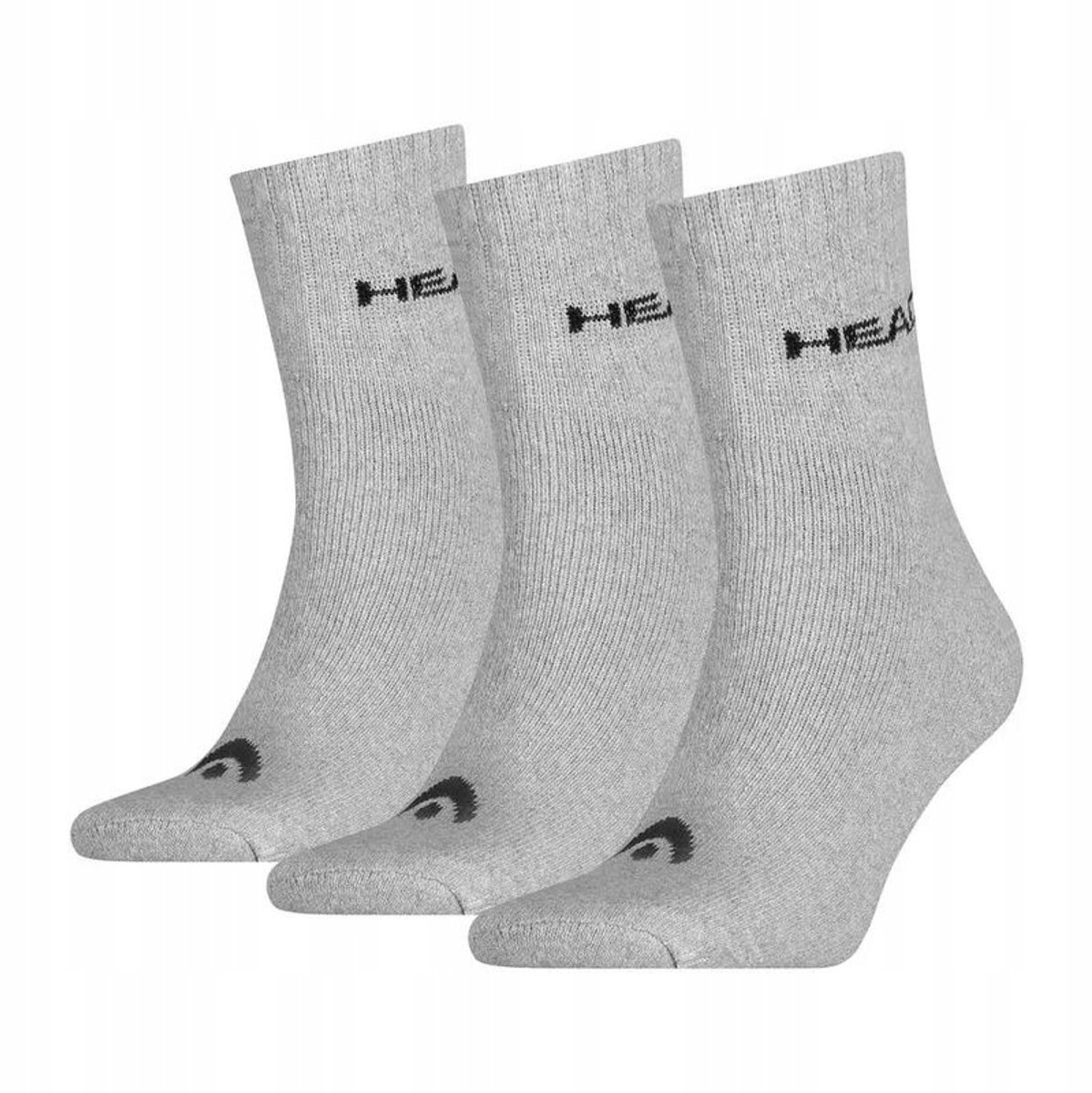 Head Short Crew Sokken 3-Pack - Grijs - Maat 35-38