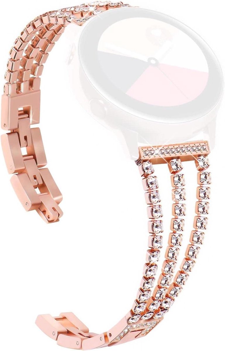 Allecta - Vervanging horlogeband - geschikt voor Samsung Gear Sport - Galaxy Watch - Roestvrij staal - verstelbaar - 155-195mm lengte.