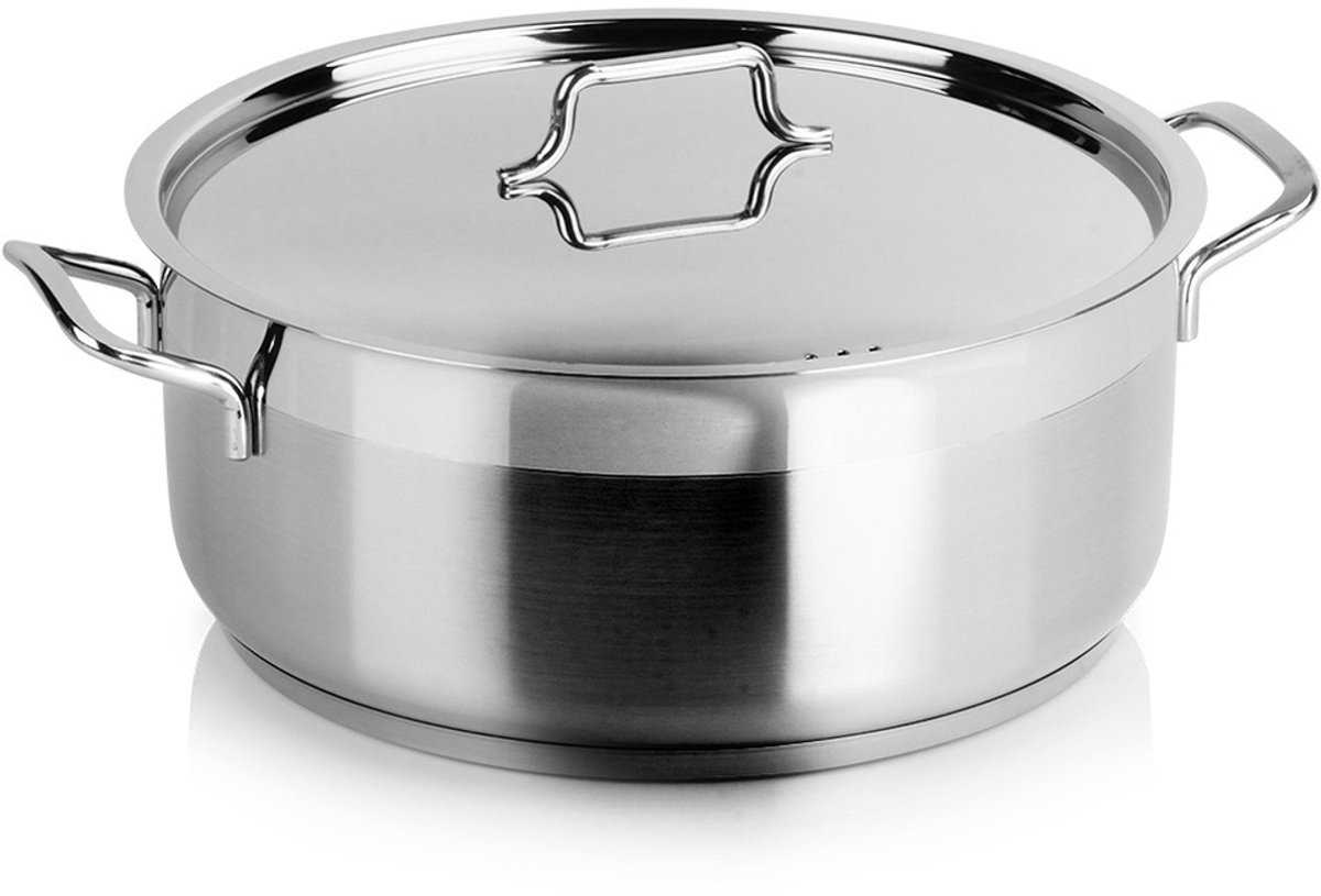 Orion Anett Serie - Roestvrijstalen Pan - 28 cm - 7.1 L - Inclusief Deksel