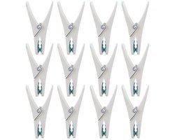 Orion - Plastic Was Knijpers - 12 stuks - Blauw en Wit - Sterk en Duurzaam
