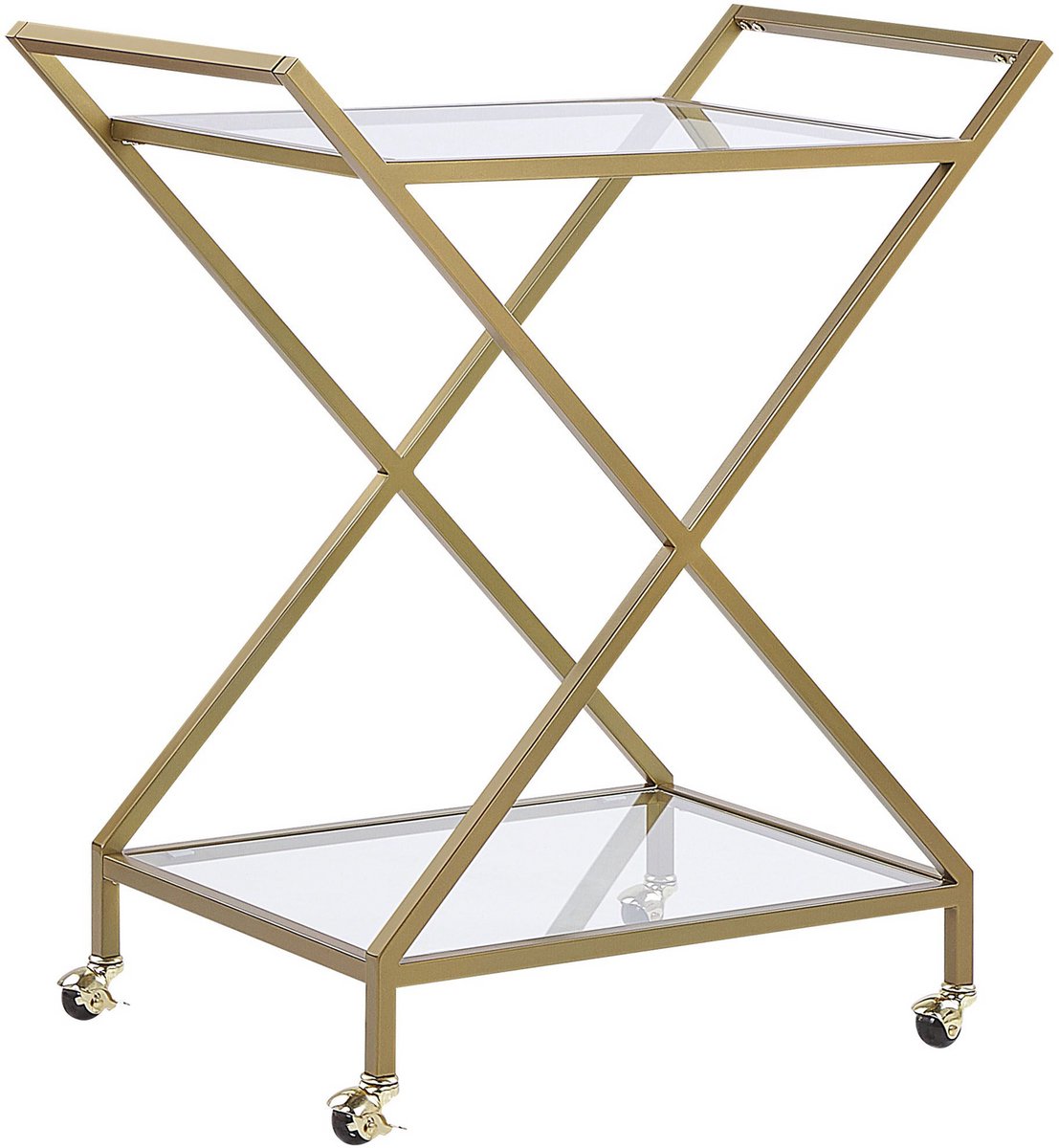 BELIANI IVERA - Keukentrolley - Glas/Goud - IJzer