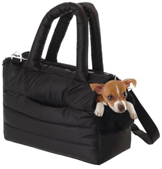 PillowPrim Hondentas, puppytas, draagtas voor kleine en middelgrote hond, kat, M, tot 8 kg, tas voor onderweg, hondendrager met karabijnhaak PillowPrim Hondentas, puppytas, draagtas voor kleine en middelgrote hond, kat, M, tot 8 kg, tas voor onderweg, hondendrager met karabijnhaak