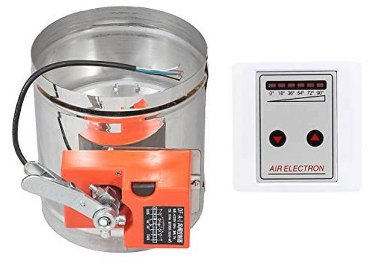 Elektrische Regelklep 220V met 5 Posities voor Ventilatoren - Diameter 100mm