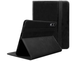 Rosso Deluxe Hoes Geschikt voor Samsung Galaxy Tab S11 Ultra | Book Case Echt Leer | Sleep/Wake | Standaard | Penhouder | Beschermhoes Zwart