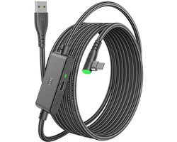 INIU Link Cable 5 m Compatible with Meta/Oculus Quest 3/2/Pro and Pico 4 Steam VR/Gaming PC, Fast Data Transfer, USB A 3.0 to USB C Lnk Cable for VR Headset, Separate USB-C Connection