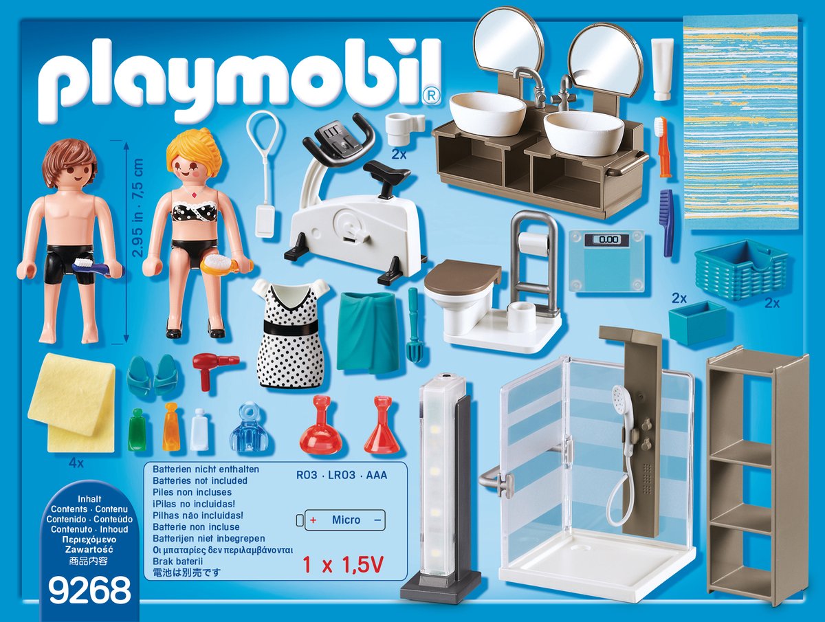 PLAYMOBIL City Life Badkamer met douche - 9268 — afbeelding 10