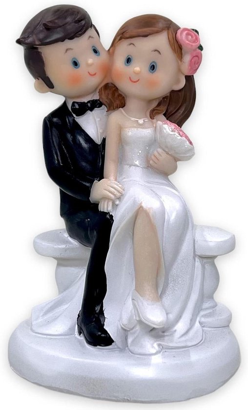Mopec Figura Pastel de boda Novios E Hijo, Poliresina, Gris, 8,6 x 18,8 x 21,4 cm