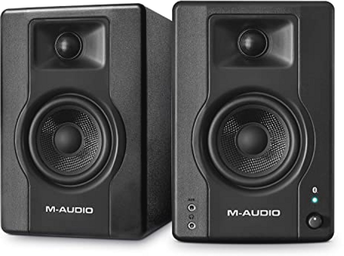 M-AUDIO BX4 BT Paar 4.5" 120W Bluetooth Studiomonitoren PC Luidsprekers voor muziekproductie, gaming, podcasting en meer