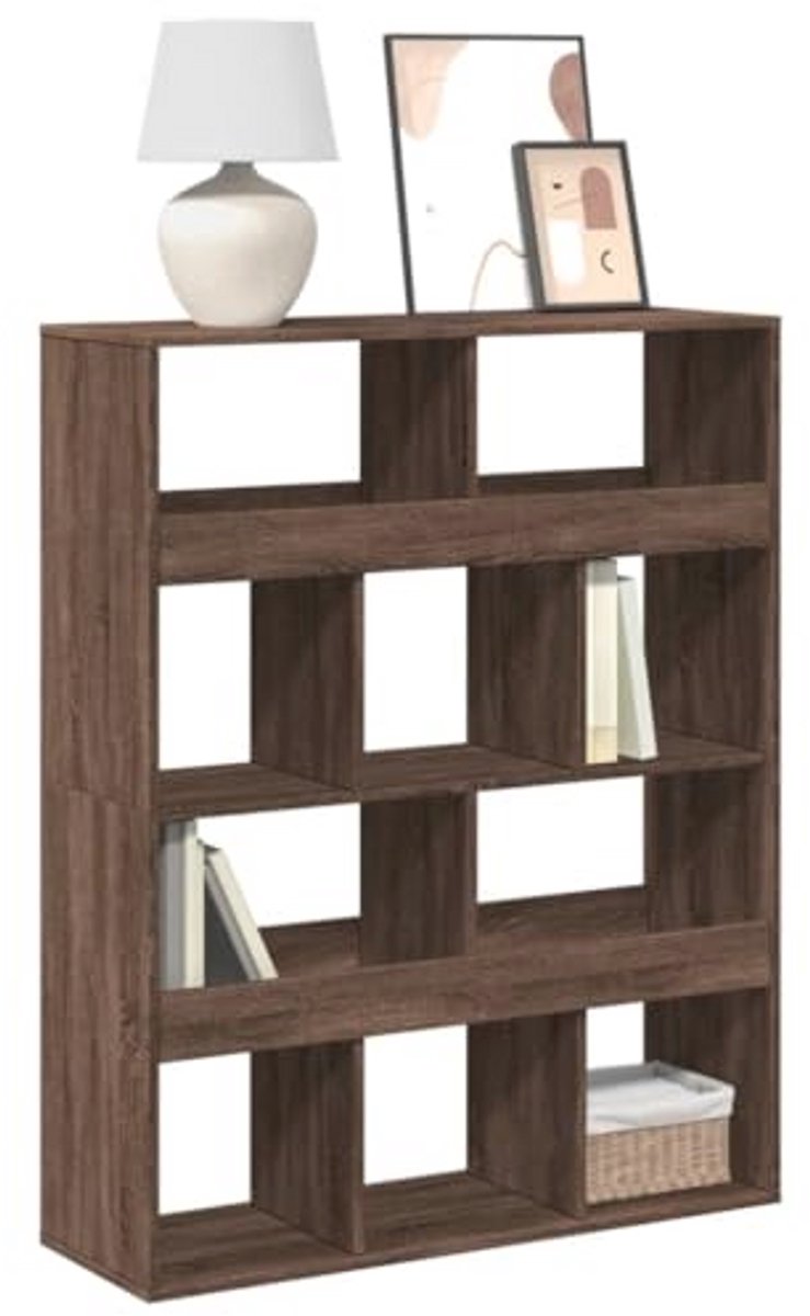 Boekenkast 100x33x125.5 cm met Gegraveerd Hout - Industrieel Design