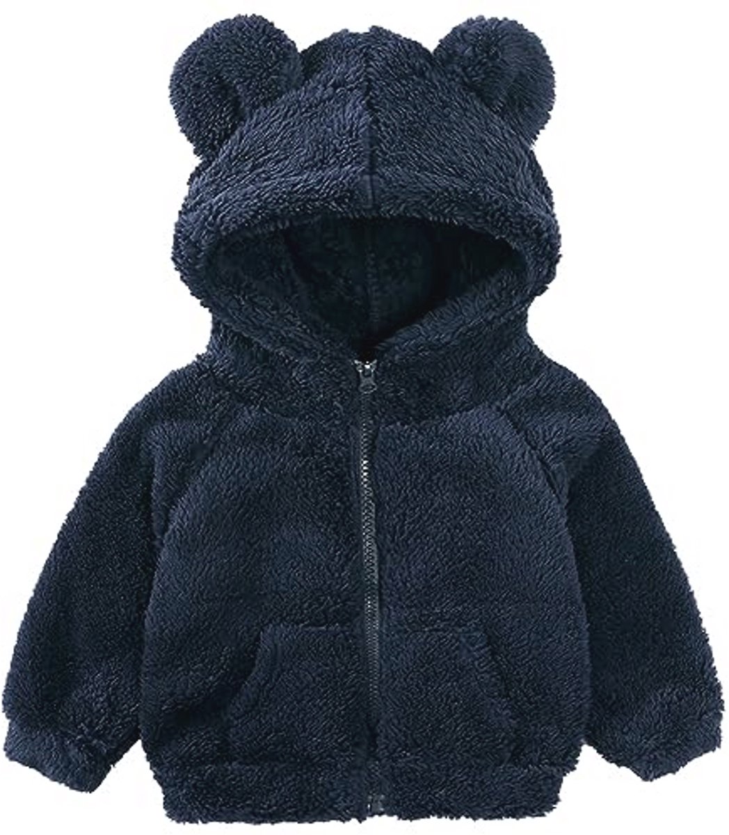 Fleece Hoodie voor Pasgeborenen met Rits - Warme Winter Buitenkleding voor Baby's