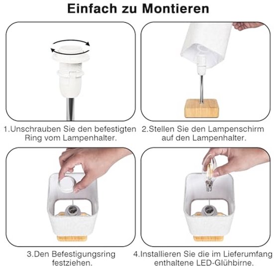 Dimbare Nachtlamp met Touchfunctie en 3 Helderheidsniveaus voor Woonkamer en Slaapkamer van Merkloos — afbeelding 4