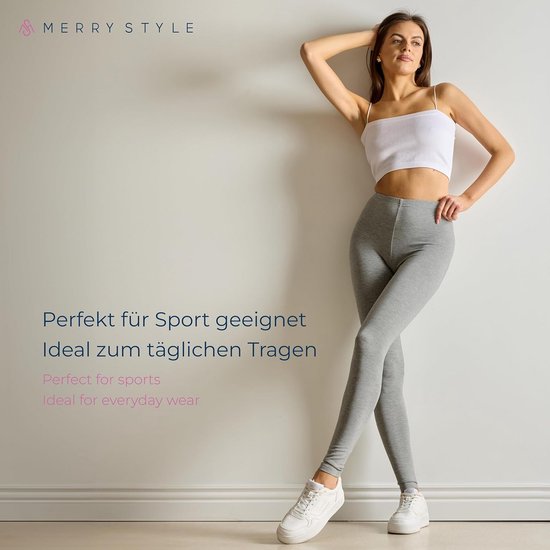 Lange Legging voor Dames met Hoge Tailleband van Zacht Katoen — afbeelding 5