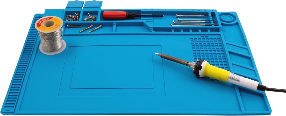 Hittebestendige ESD Siliconen Soldeermat 45x30 cm - Antistatisch, Ideaal voor Elektronische Reparaties