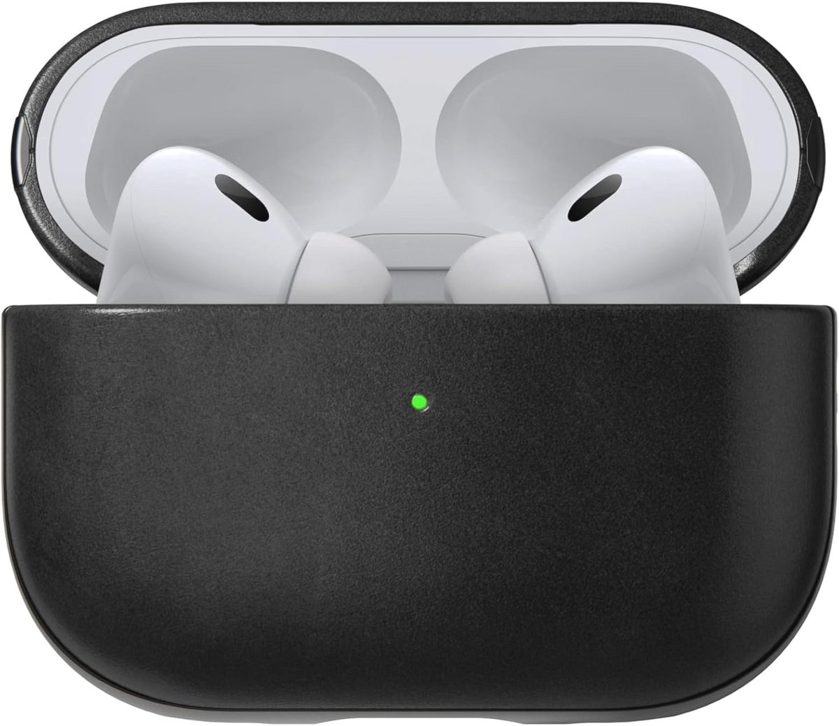 Nomad Airpods Pro 2 Case in Black Leather Case, Compatible with AirPods Pro Case 1st Generation, Leather AirPods Pro 2nd Generation Case, Qi and MagSafe Charging Compatible