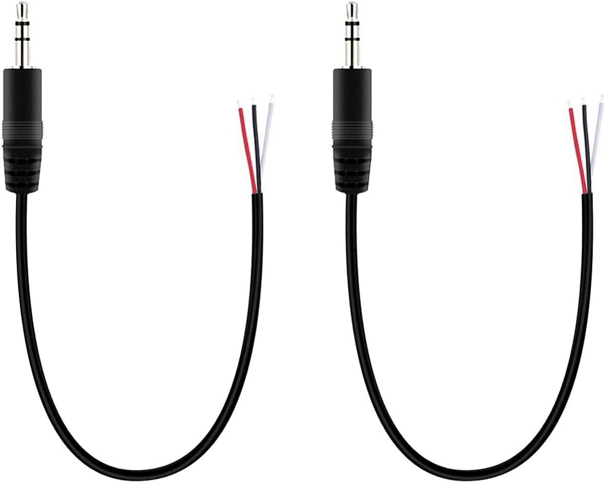 3,5mm Stereo Jack naar Losse Draden Koppelstuk (3-Polig TRS) - Audiokabel Reparatie en Verlengstuk