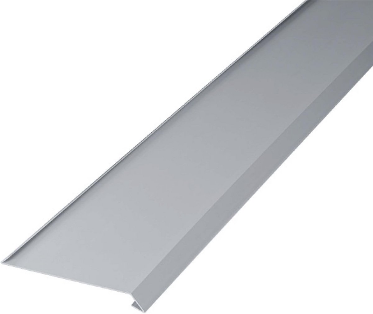 Dakstrip voor goot, tweezijdig afgekant 200 cm - Grijs