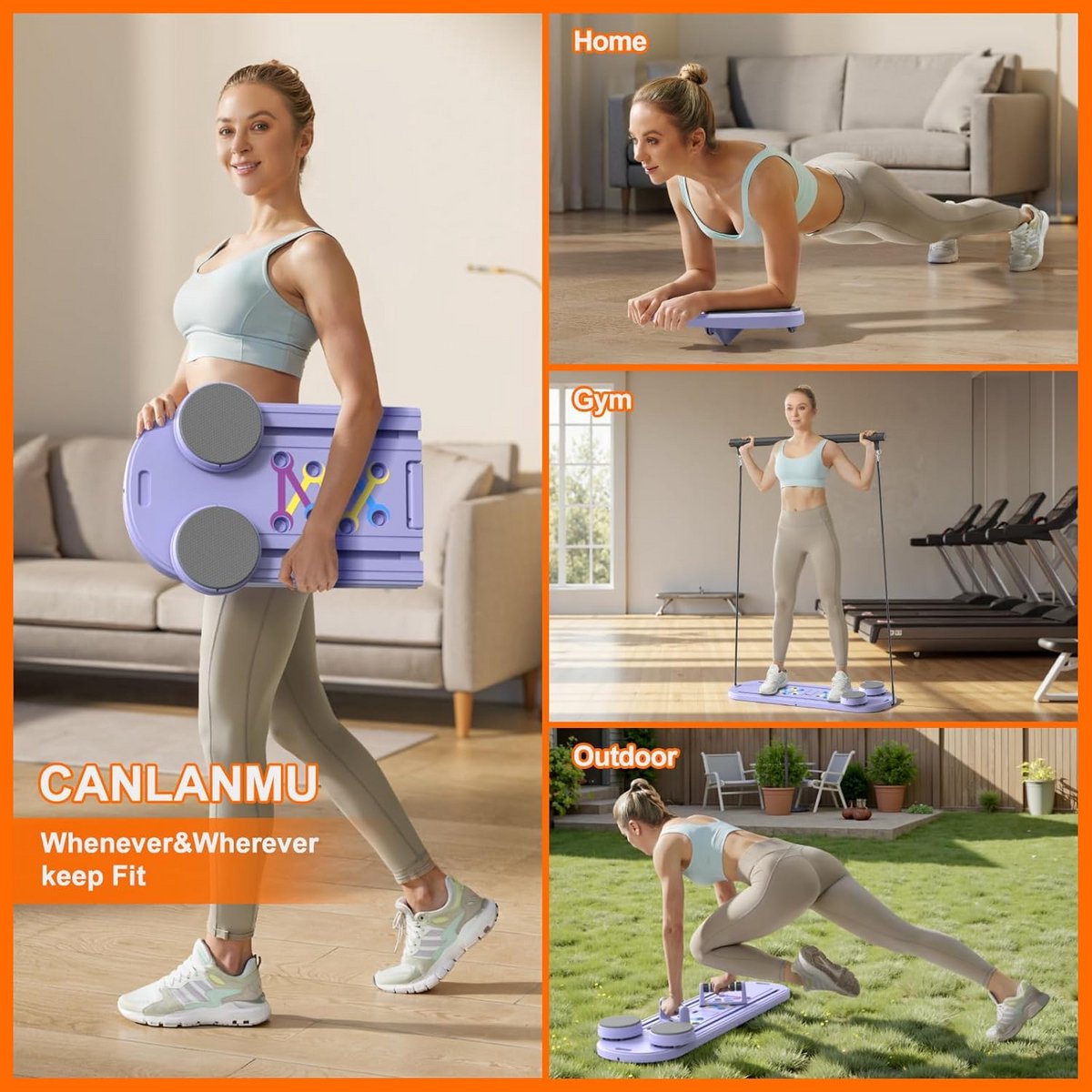 Multifunctioneel Pilates Oefenbord voor - afbeelding 3