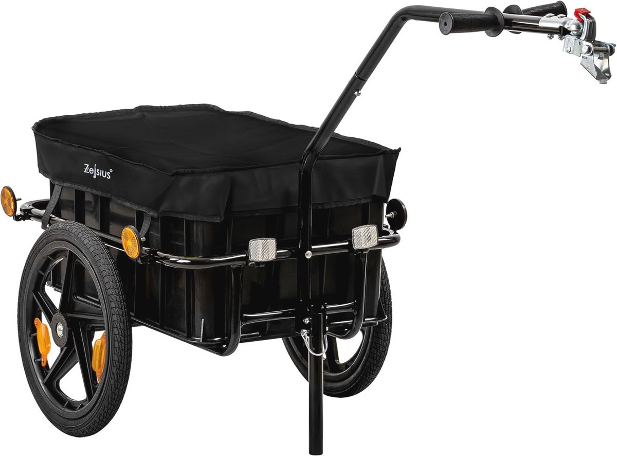 Fietskar voor Transport 68 Liter | Handwagen en Aanhanger voor Fiets