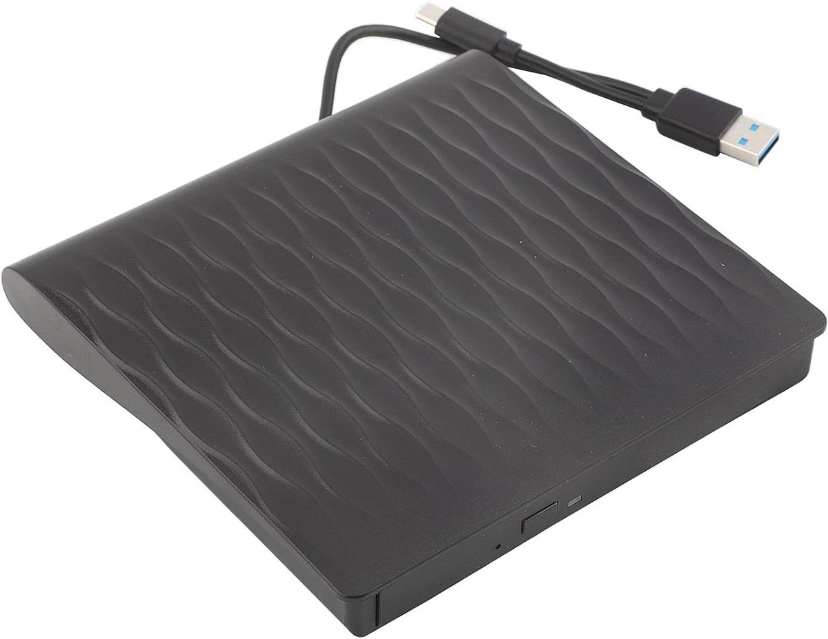 Extern optisch station voor laptop en desktop-pc, USB 3.0 aansluiting, draagbaar DVD-CD +/-RW station met branderfunctie, compatibel met Linux OS en Mac - Allecta.