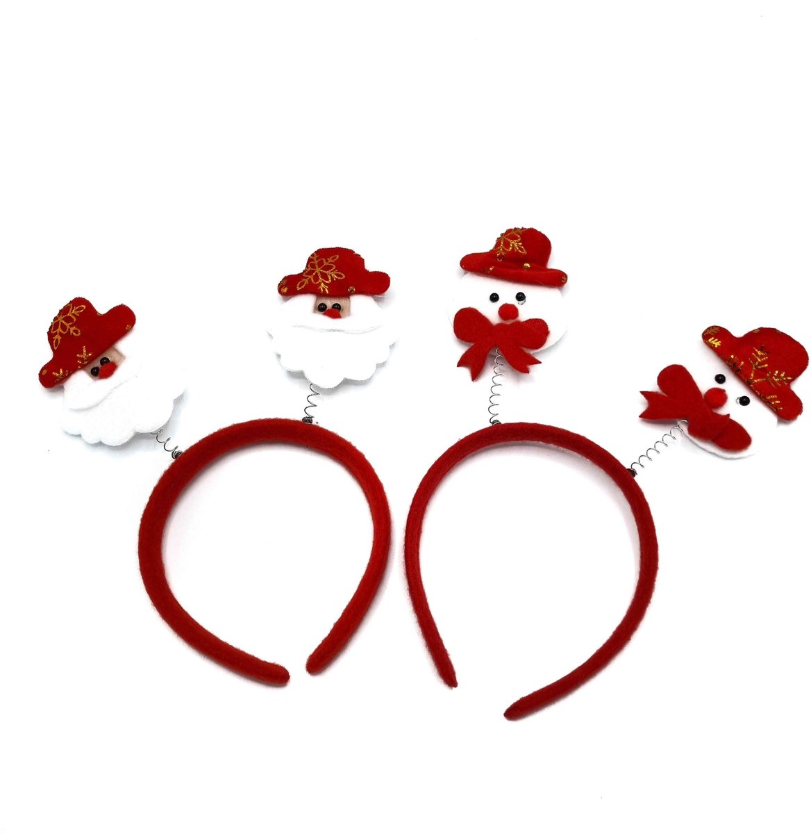 Gadgetpoint - Haarband - Diadeem - Kerst - Kerstman - Kerstboom - Kerst - Kerstmis - Christmas - Xmas - Set van 2 - Kerstman Sneewpop