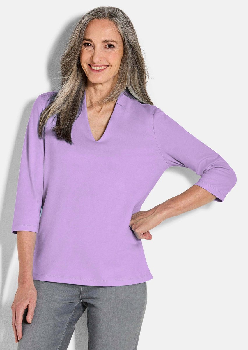 Goldner Shirt Elegante basic shirt met V-hals