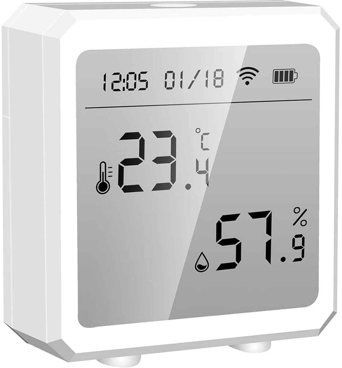 Intelligente Wifi Thermometer en Luchtvochtigheidssensor voor Binnenruimtes met App-bediening en LCD-display