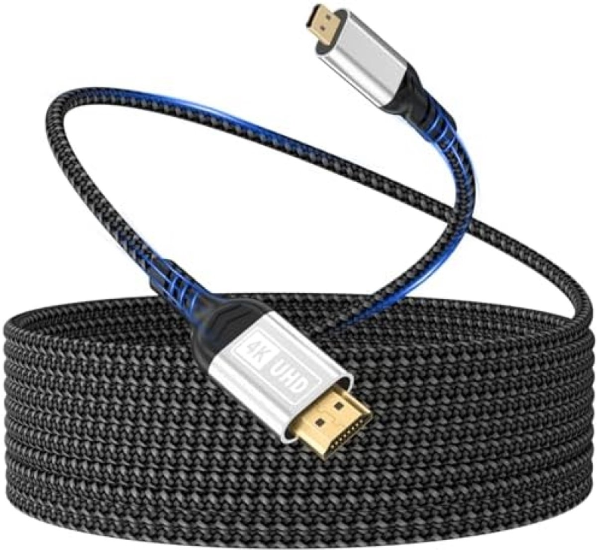 Micro-HDMI naar HDMI-kabel 3 meter - 4K Ultra HD - HDR en 3D ondersteuning