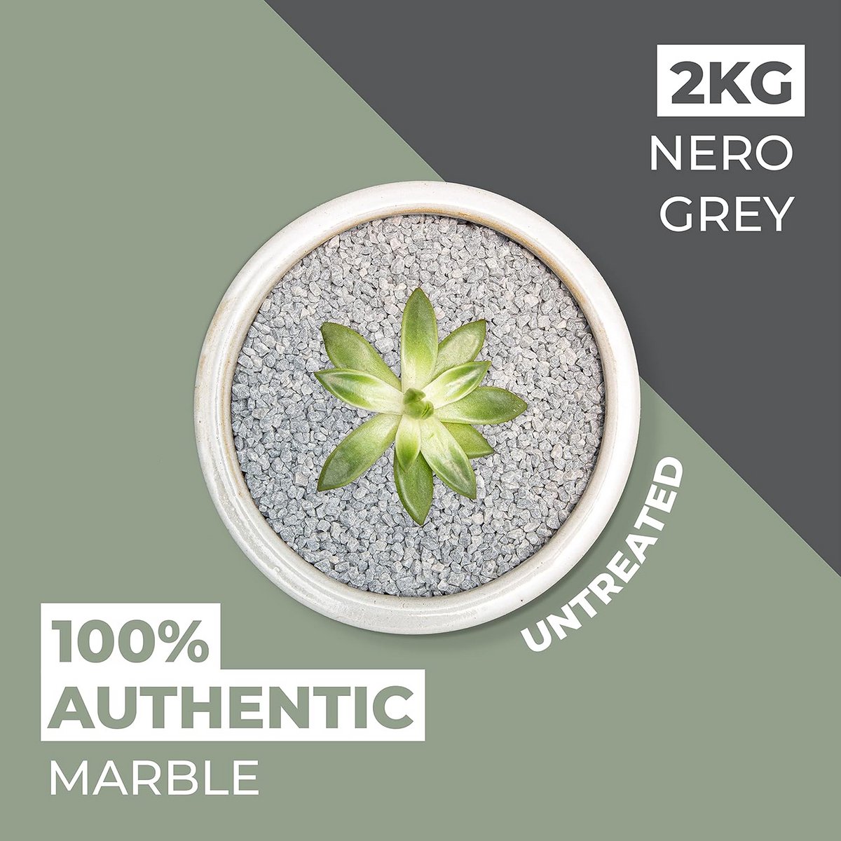 Decoratieve Sierstenen voor Plantenpotten Binnen & Buiten - 2kg Natuursteen Mix