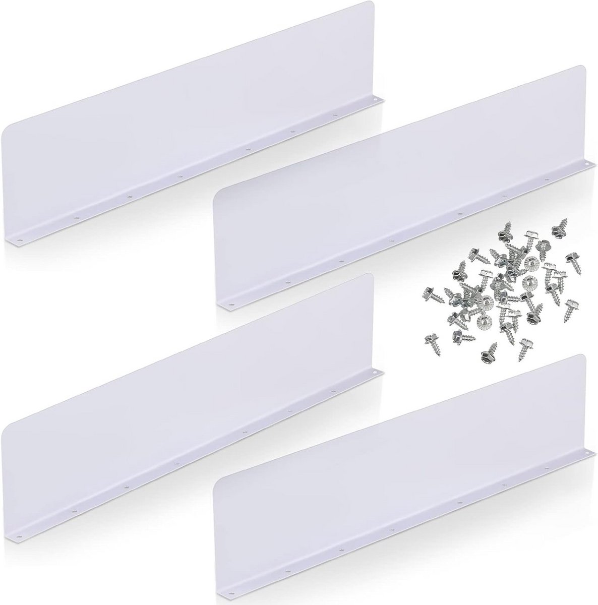 4 Stuks Gutter Valley Splash Guards - Duurzame Aluminium Regengoot Beschermers voor Platte Daken