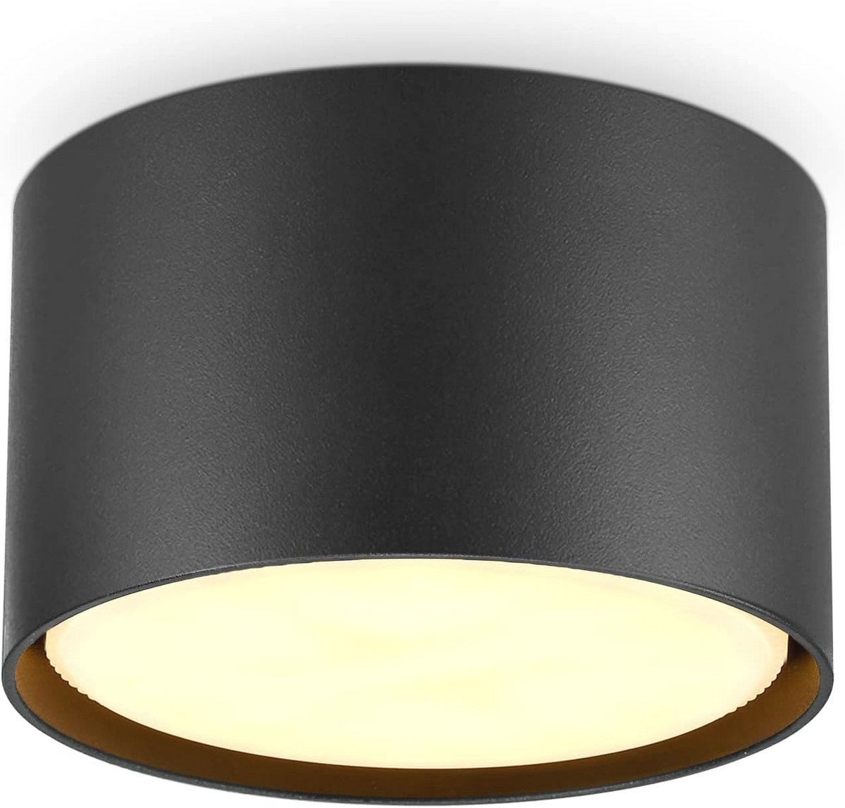 Opbouwspot LED GX53 6W Plafondlamp - Matzwart Warm Wit 3000K