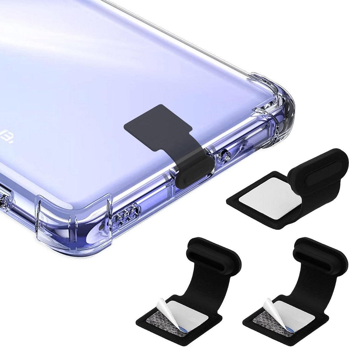 3 Stuks USB Type-C Stofkapjes Bescherming voor Laptop en Smartphone