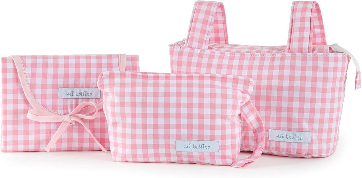 Praktische Vichy Model Set voor Babyverzorging