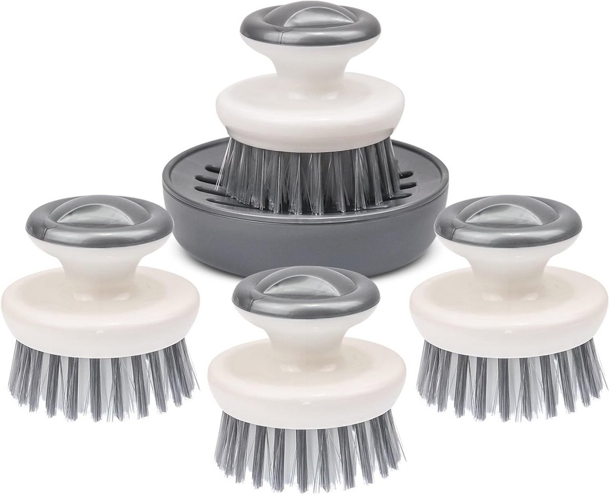Zachte Afwasborstel met Handvat - Heavy Duty Keukenreiniger (5 Stuks)