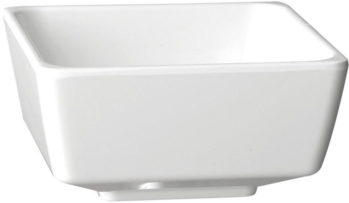 Vierkante schaal Melamine 90 mm x 90 mm - Wit