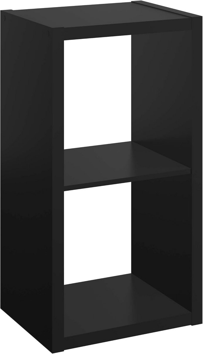 Open Back 2-Kubus Opberg Organizer - Zwart - Duurzaam Hout