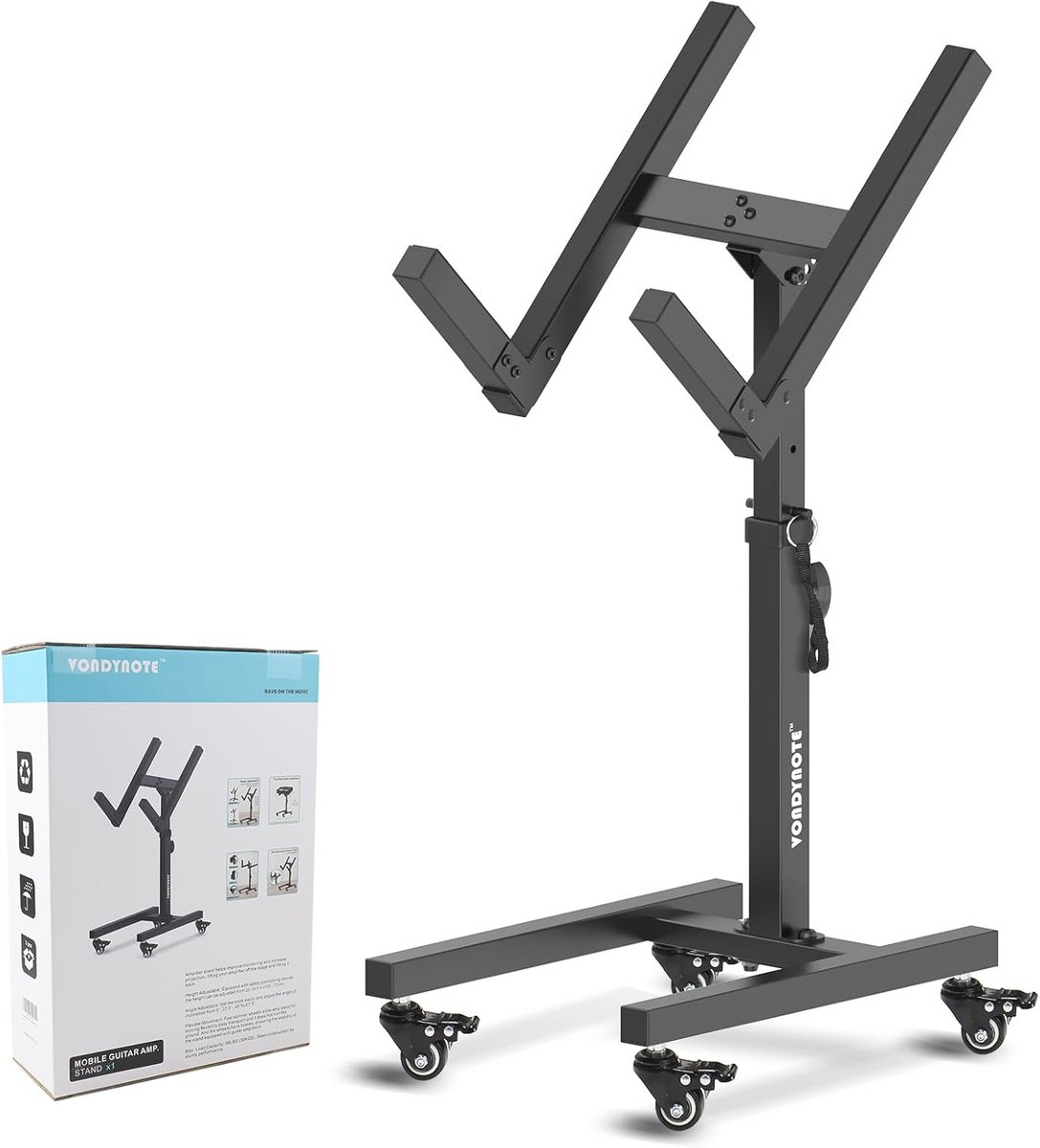 Verstelbare Gitaarversterker Stand met Wielen - Tilt Back Stand voor Versterkers