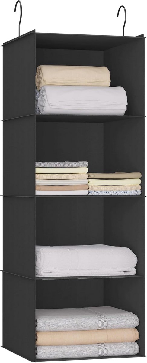 Opvouwbare Hangende Kast Organizer - 4 Planken voor Kleding en Accessoires