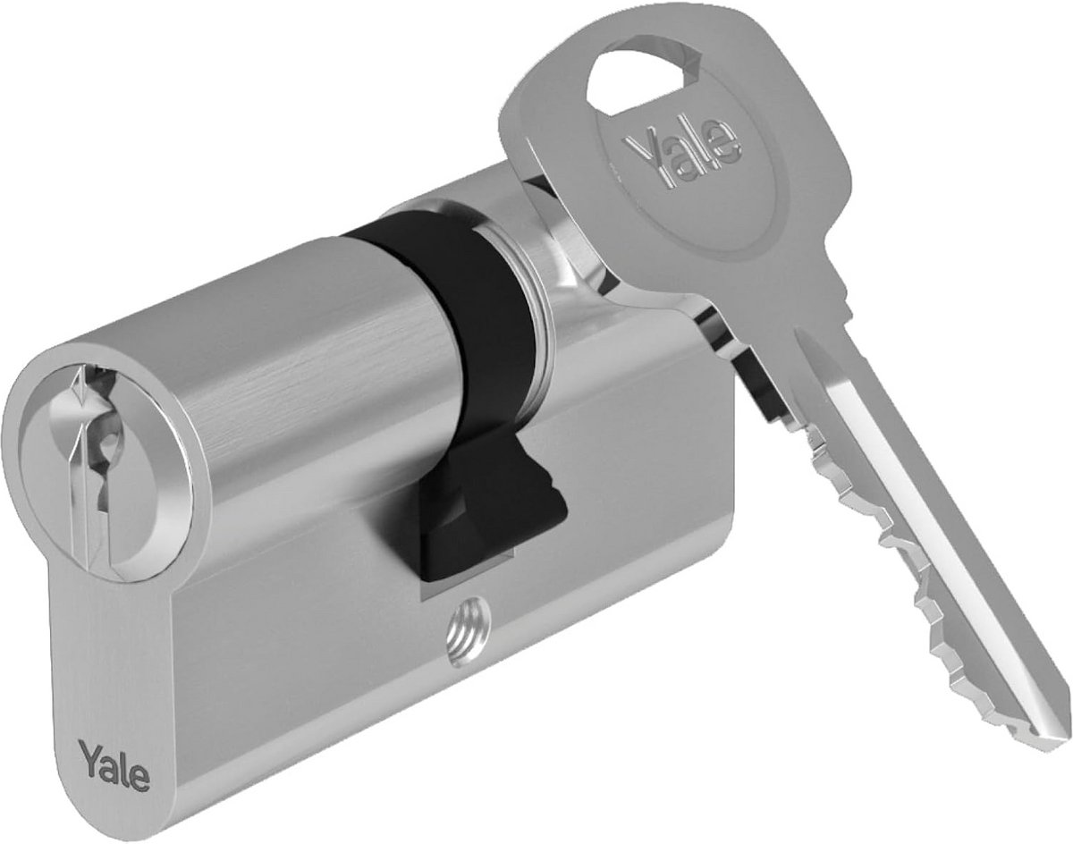 Sluitcilinder 30 x 40 mm voor Buitendeur - 5 Pennen en 3 Sleutels, Vernikkeld