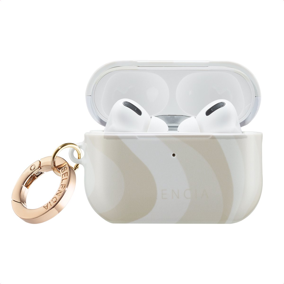 Selencia Case - Hoesje geschikt voor AirPods Pro 2 / Pro 2 (2022) - Desert Waves Beige