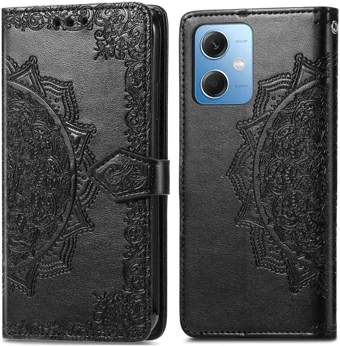 imoshion Hoesje - Geschikt voor Xiaomi Redmi Note 12 - Mandala Bookcase - Zwart