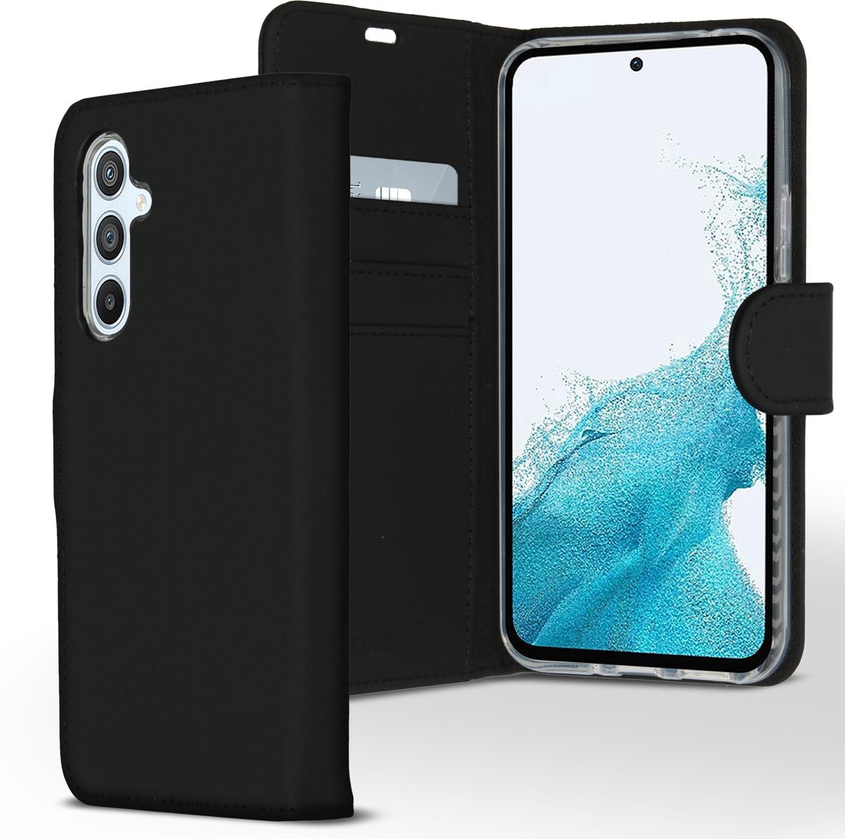 Accezz Hoesje - Geschikt voor Samsung Galaxy A54 (5G) - Wallet Softcase Bookcase - Zwart
